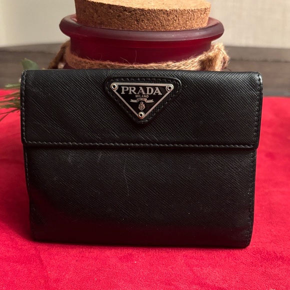 Prada Black Saffiano Leather Wallet